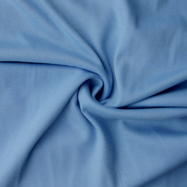 Light Blue Cotton Interlock Fabric