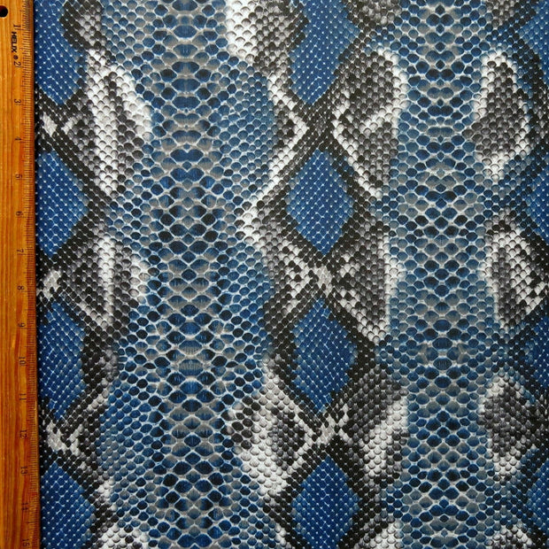 Blue Diamondback Poly Spandex Swimsuit Fabric - 19" Remnant