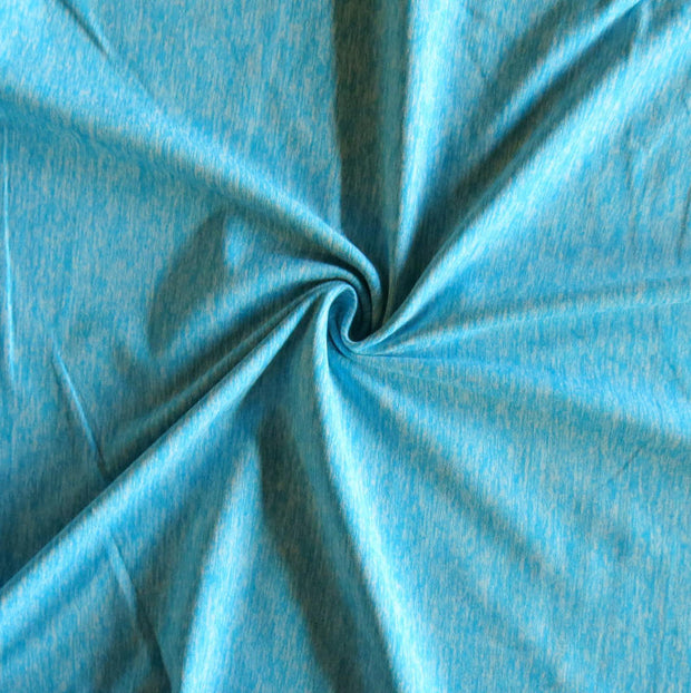 Blue Fizz Marl Poly Lycra Jersey Knit Fabric