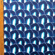 Blue Geode Poly Spandex Swimsuit Fabric - 28" Remnant