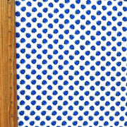Blue Ladybugs on White Nylon Spandex Swimsuit Fabric