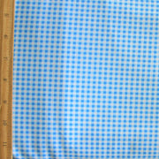 Blue and White Gingham Nylon Lycra Swimsuit Fabric