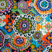 Bohemian Floral Nylon Lycra Swimsuit Fabric