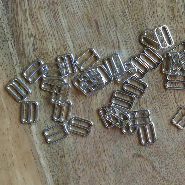 1/2 inch Silver Bra Slides