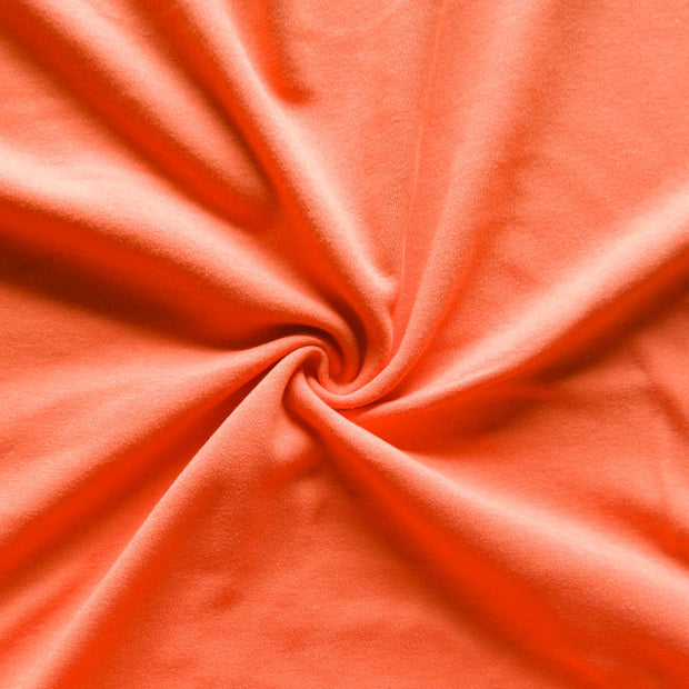 Bright Orange Cotton Interlock Fabric