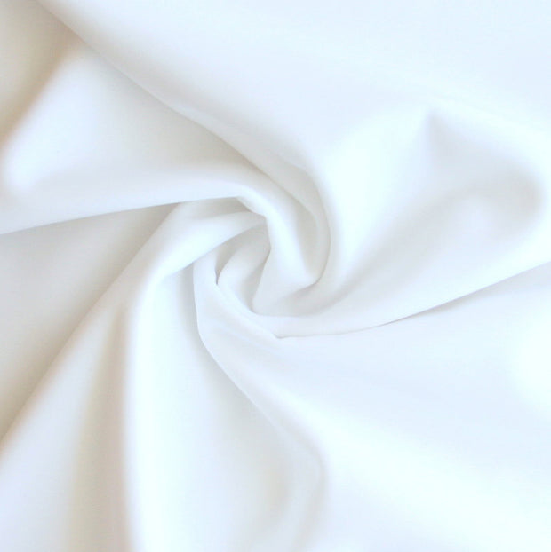 White Solid Nylon Spandex Tricot Specialty Swimsuit Fabric