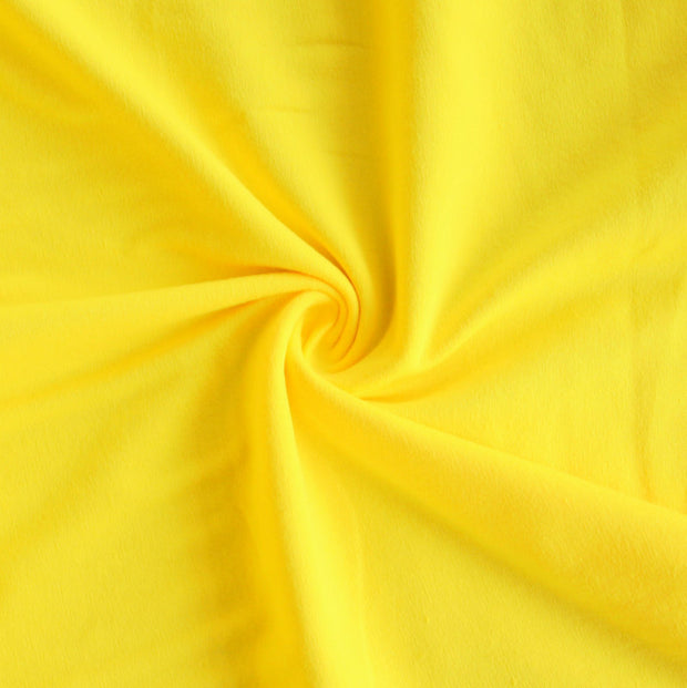 Bright Yellow Cotton Lycra Jersey Knit Fabric