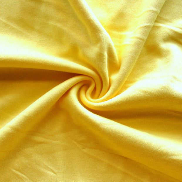 Bright Yellow Cotton Interlock Fabric