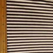 Brown and Pink 3/16" wide Stripe Cotton Lycra Knit Fabric