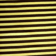 Brown and Yellow 3/8" Stripe Cotton Lycra Knit Fabric
