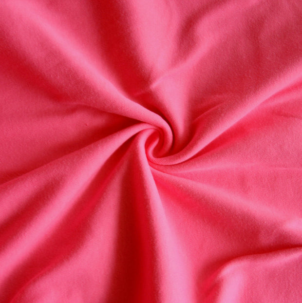 Bubblegum Pink Cotton Interlock Knit Fabric