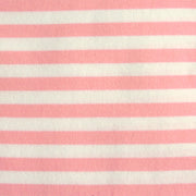 Bubblegum and White Stripe Cotton Lycra Knit Fabric