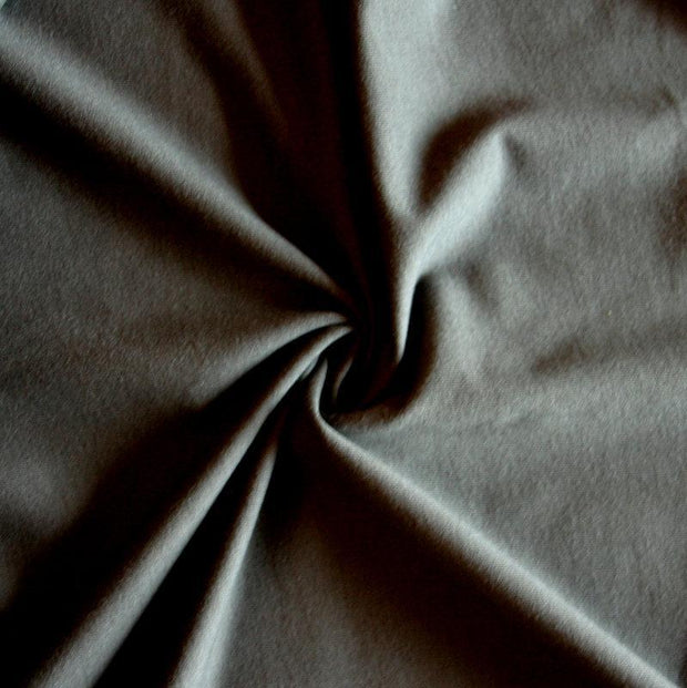 Charcoal Bamboo Cotton Lycra French Terry Fabric - 27" Remnants
