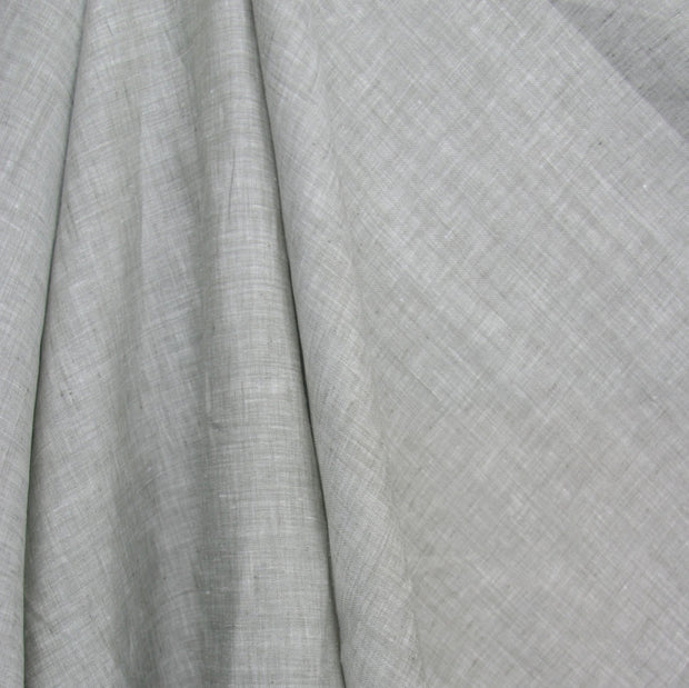 Heathered Grey Bamboo Linen Woven Fabric
