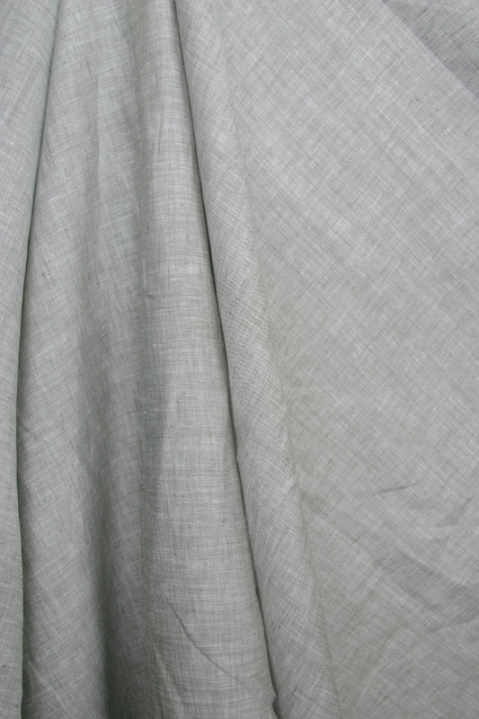 Heathered Grey Bamboo Linen Woven Fabric