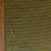 Charcoal and Mustard Micro Stripe Bamboo Lycra Knit Fabric