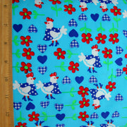 Chicks and Hearts Swimsuit Fabric