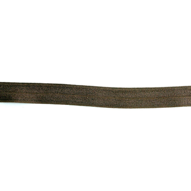 Dark Brown Fold-Over Elastic Trim