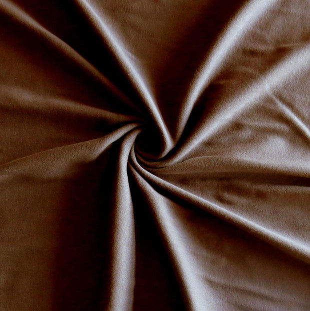 Chocolate Brown Cotton Heavy Rib Knit Fabric