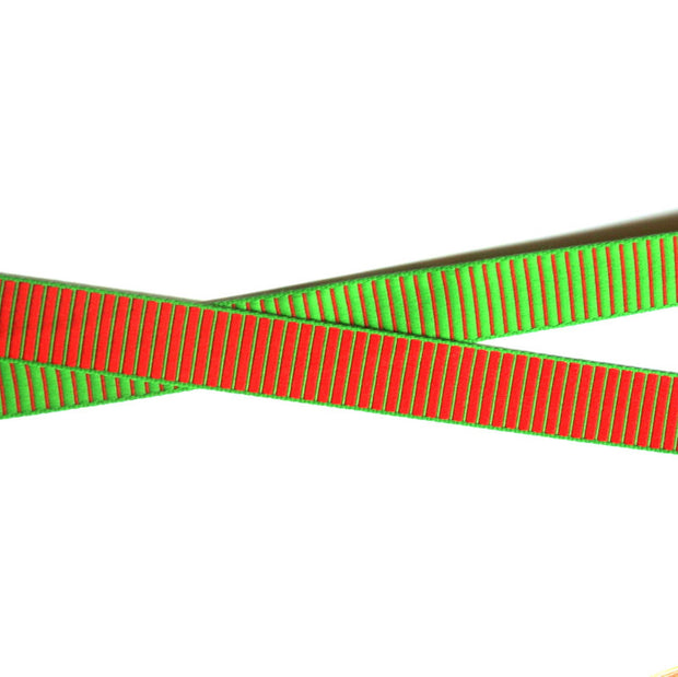 Christmas Stripes Reversible Woven Ribbon Trim