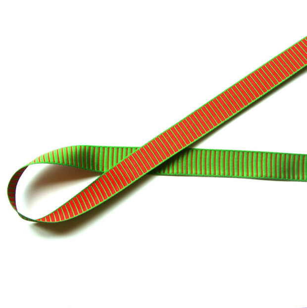 Christmas Stripes Reversible Woven Ribbon Trim