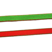 Christmas Reversible Narrow Woven Ribbon Trim