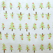 Little Christmas Trees Cotton Knit Fabric