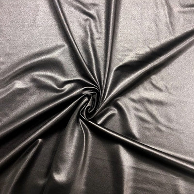 Liquid Lucid Ciré Asphalt Grey Nylon Spandex Swimsuit Fabric
