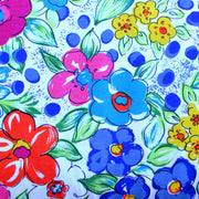 Colorful Daisy Garden Cotton Knit Fabric