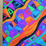Colorful Ethnic Print Stretch Woven Fabric