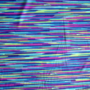 Lime, Purple, Peacock, Aqua Streak Stripe Nylon Lycra Swimsuit Fabric