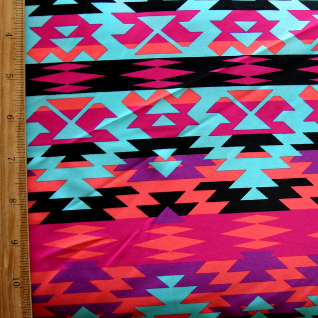 Colorful Tribal Nylon Lycra Swimsuit Fabric