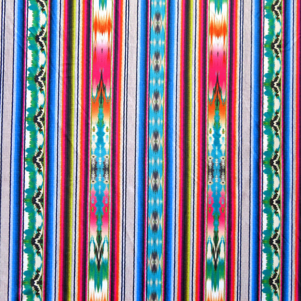 Colorful Vertical Serape Nylon Spandex Swimsuit Fabric