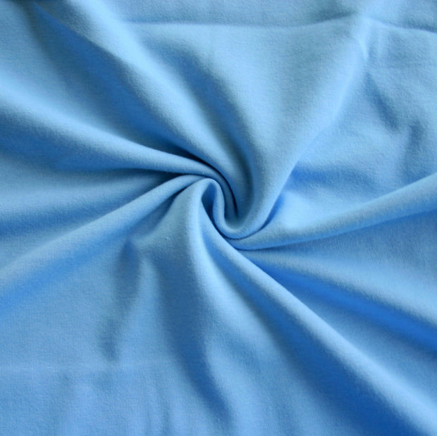 Columbia Blue Cotton Lycra French Terry Fabric