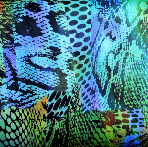 Wild Life Animal Print Nylon Spandex Swimsuit Fabric - 1 yard 16" Piece