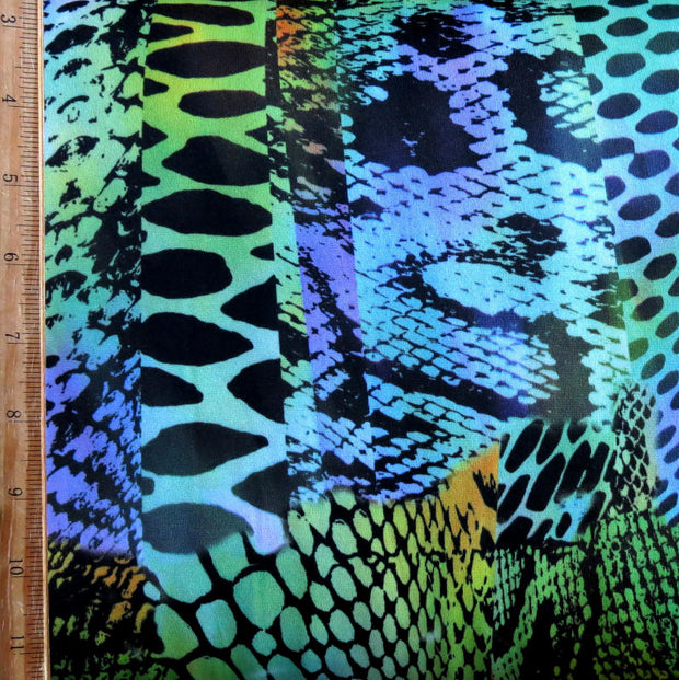 Wild Life Animal Print Nylon Spandex Swimsuit Fabric - 1 yard 16" Piece