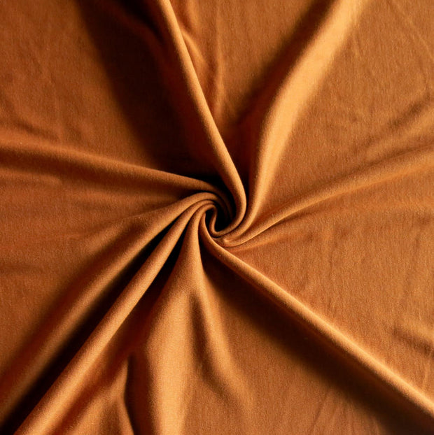 Copper Penny Cotton Interlock Fabric