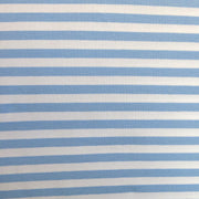 Cornflower and White 3/8" wide Stripe Cotton Lycra Knit Fabric