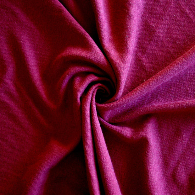 Cranberry Bamboo Cotton Spandex Rib Knit Fabric