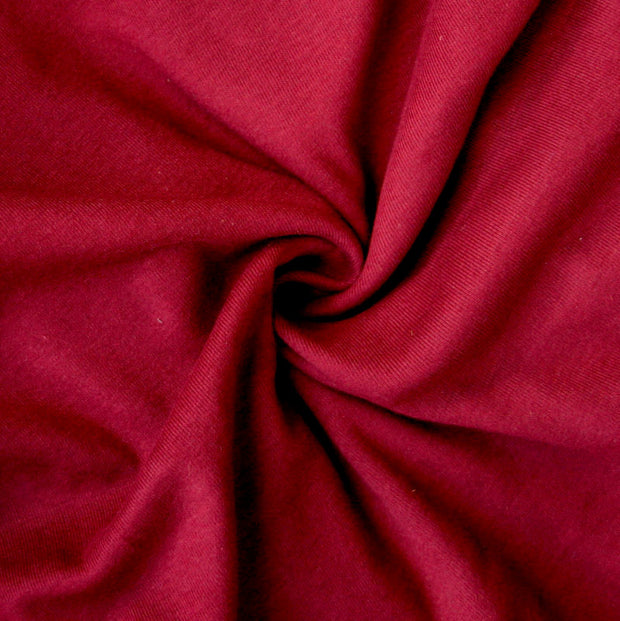 Cranberry Cotton Rib Knit Fabric