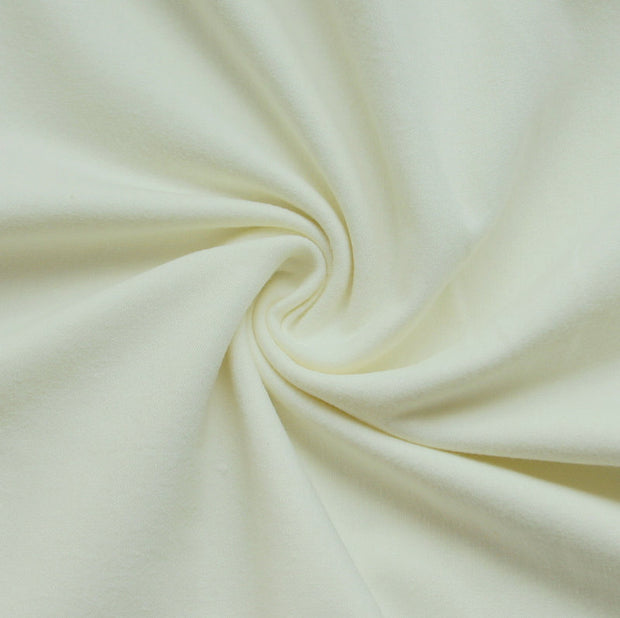 Cream Cotton Lycra Jersey Knit Fabric