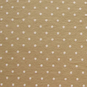 Cream Pin Dots on Taupe Knit Fabric