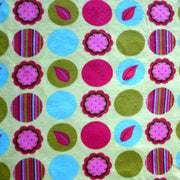Daisies and Mod Dots Cotton Interlock Fabric
