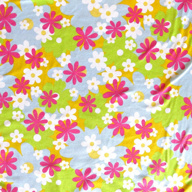 Daisy Delight Cotton Spandex Jersey Knit Fabric