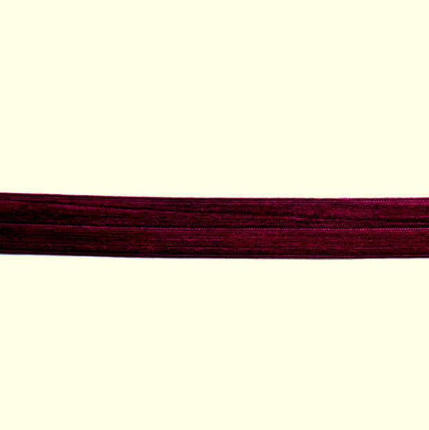 Dark Berry Fold Over Elastic Trim
