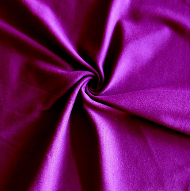 Dark Berry Cotton Heavy Rib Knit Fabric