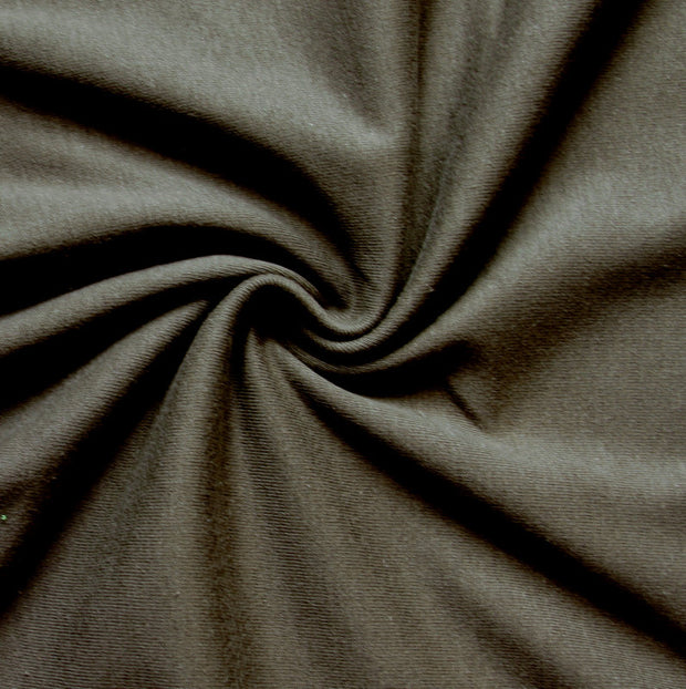 Dark Green Cotton Interlock Fabric