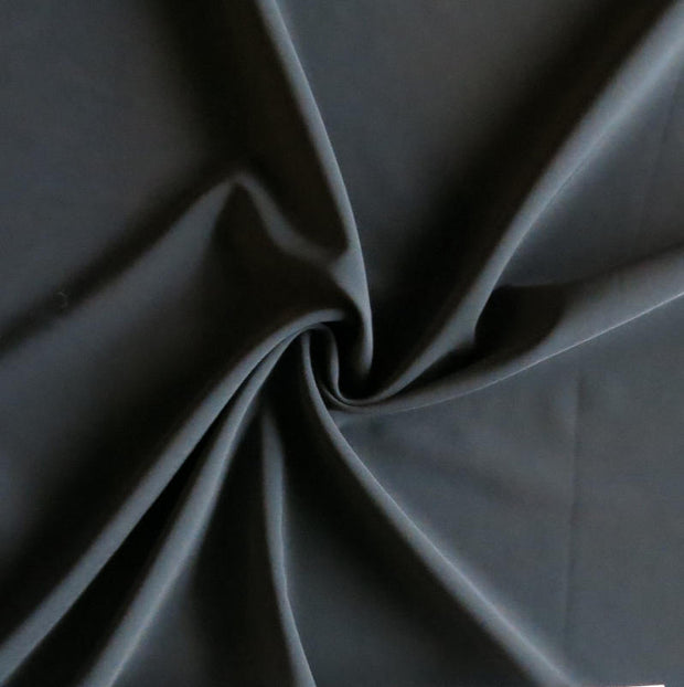 Dark Charcoal Grey Stretch Woven Fabric
