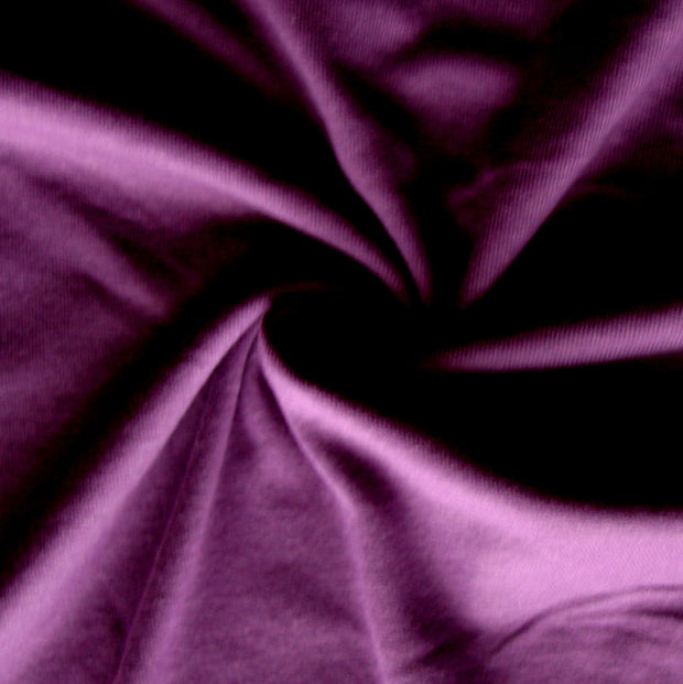 Royalty Purple Cotton Rib Knit Fabric