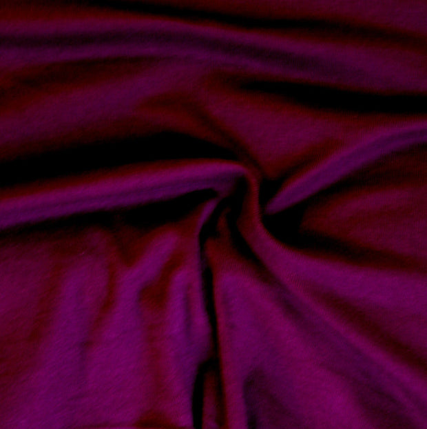 Dark Purple Cotton Rib Knit Fabric